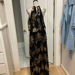MSK gold and black dress